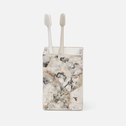 Laminated Oyster Shell Brush Holder