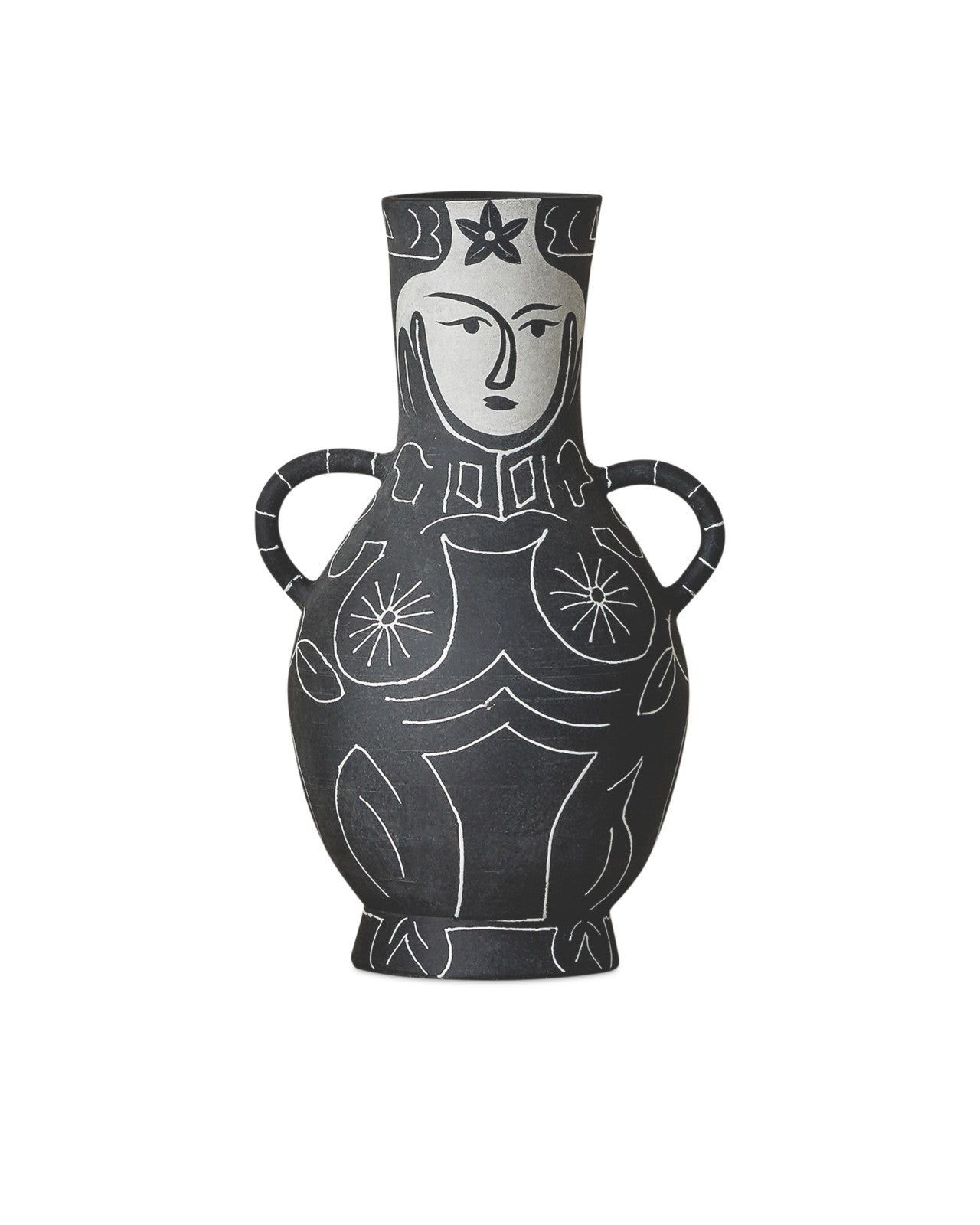Hand Painted Terracotta Vase, Large