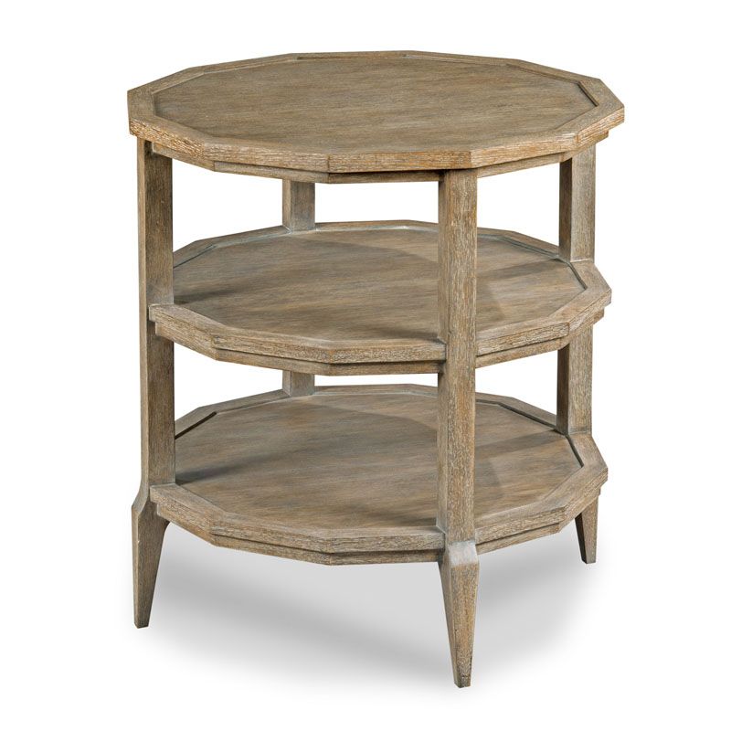 Tiered Oak End Table