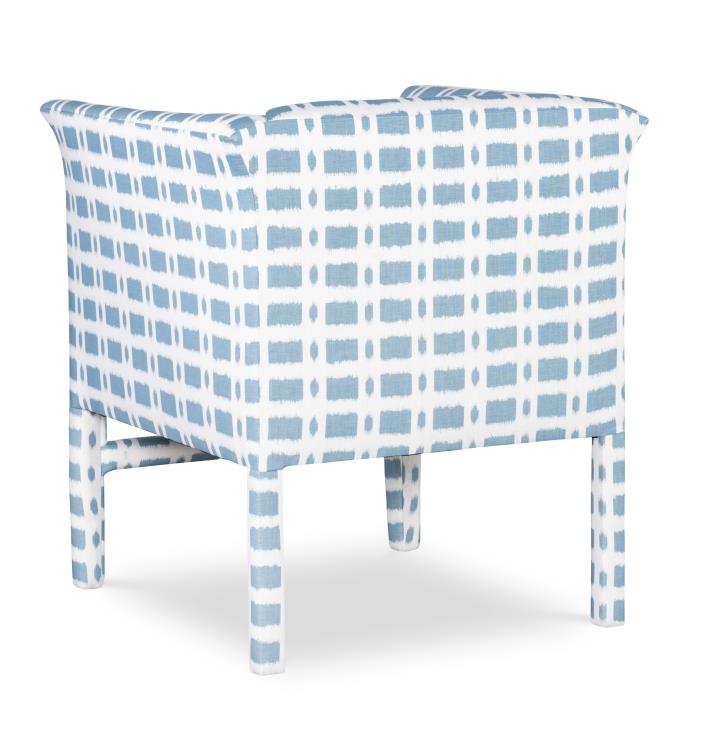 Blue and White Box Chair