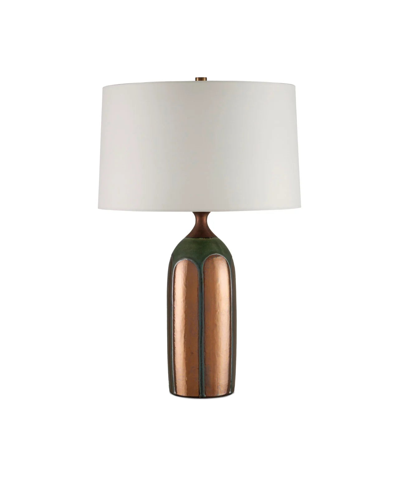 Green Glaze Copper Lamp