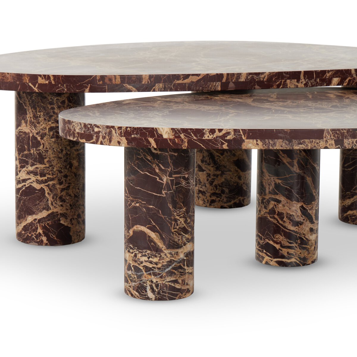 Merlot Marble Nesting Tables