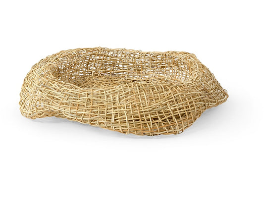 Open Weave Hand-Formed Bowl in Natural