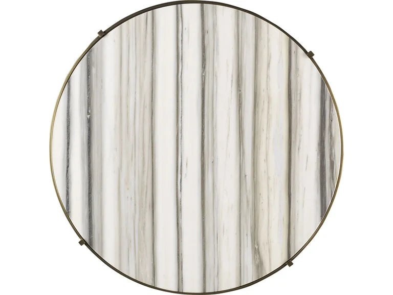 Warm Bronze + Marble Side Table