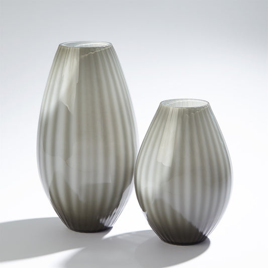 Grey Striped Vase