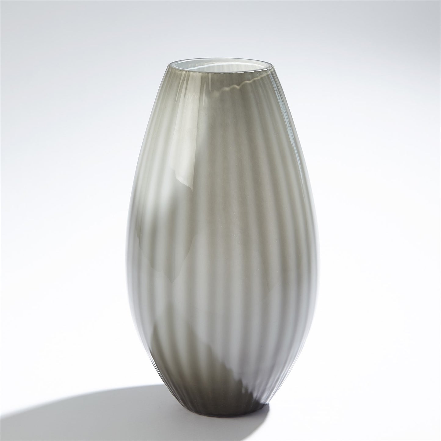 Grey Striped Vase