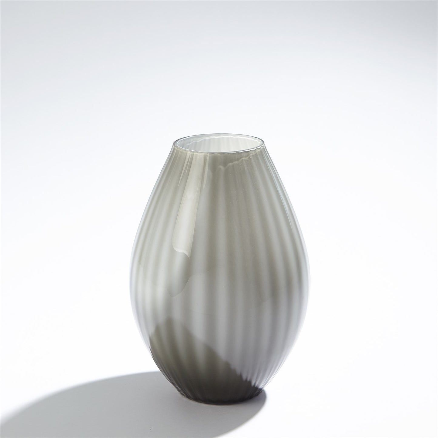 Grey Striped Vase