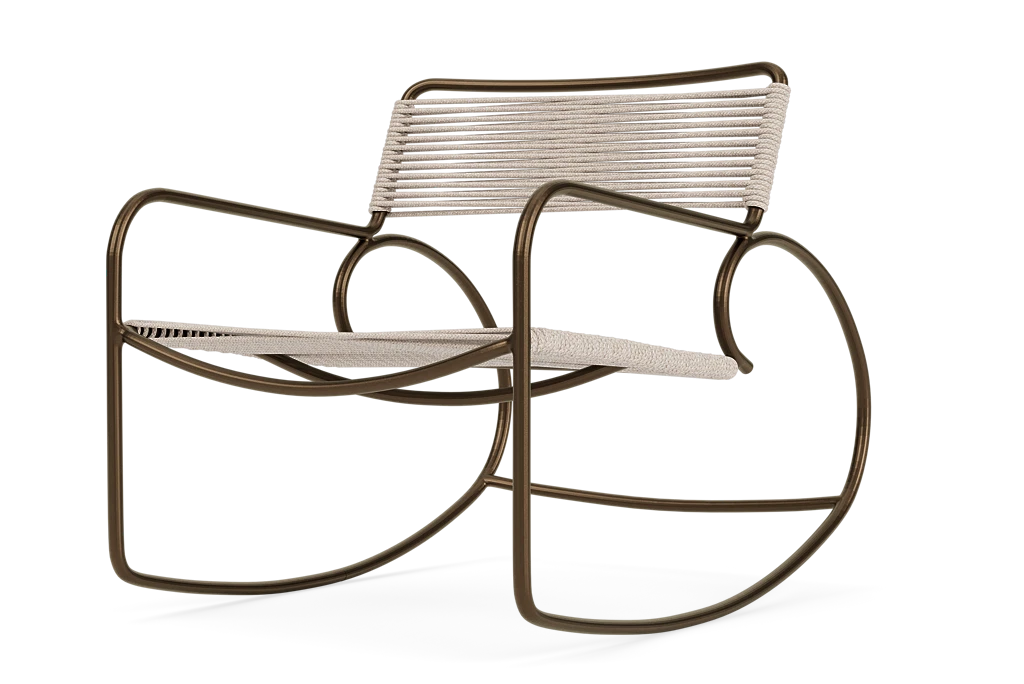 Reproduction Walter Lamb Aluminum Outdoor Rocking Chair