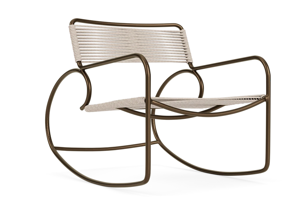 Reproduction Walter Lamb Aluminum Outdoor Rocking Chair