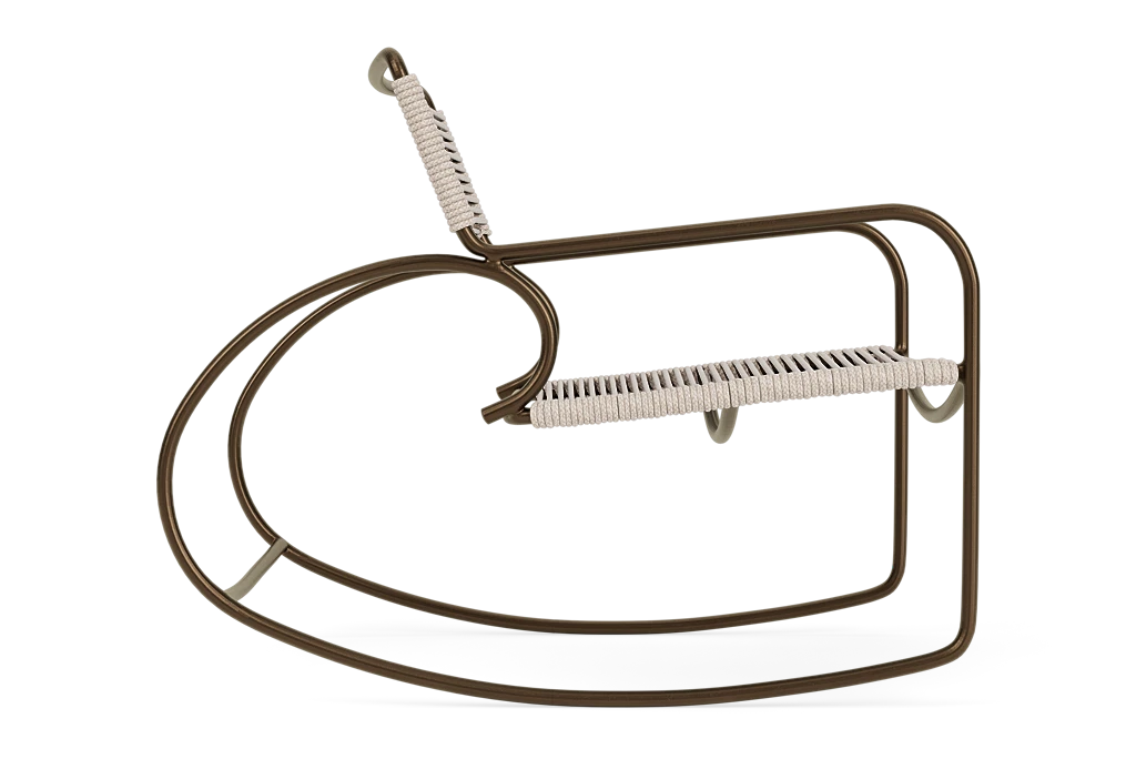 Reproduction Walter Lamb Aluminum Outdoor Rocking Chair