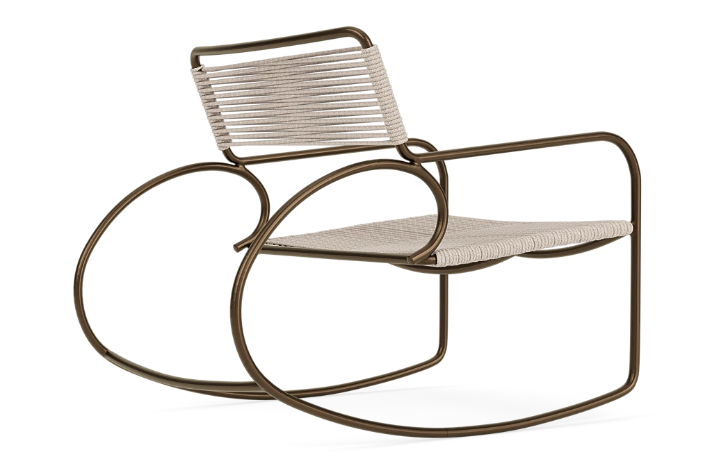 Reproduction Walter Lamb Aluminum Outdoor Rocking Chair