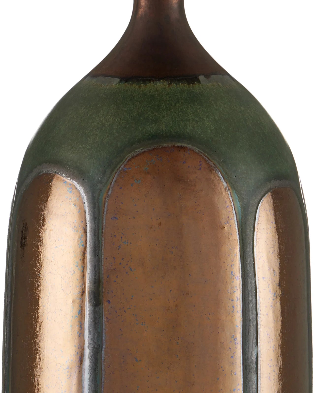 Green Glaze Copper Lamp
