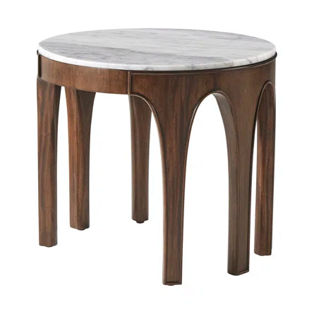 Mahogany and Marble Side Table