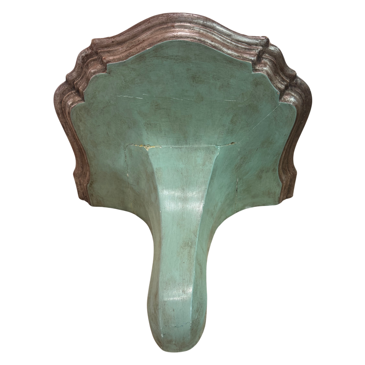 Antique Pair of Pale Turquoise Sconces