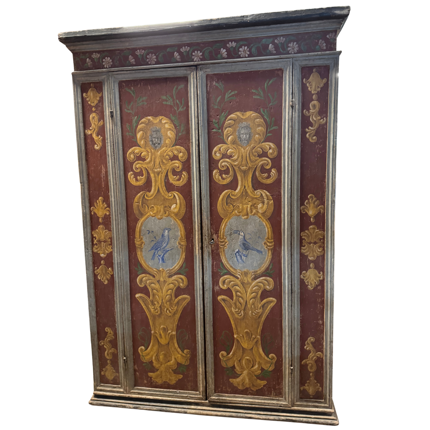 Antique Painted Armoire, Italy