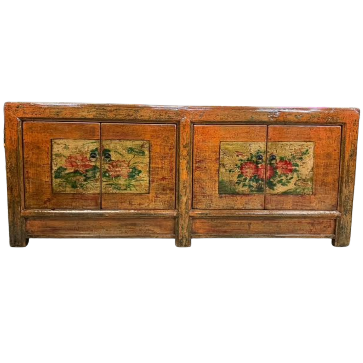 Floral Orange Console