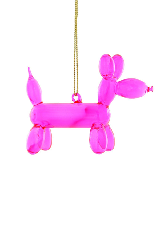 Glass Balloon Dog in Pink