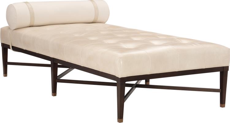 Tufted Divan in Canyon Putty Leather