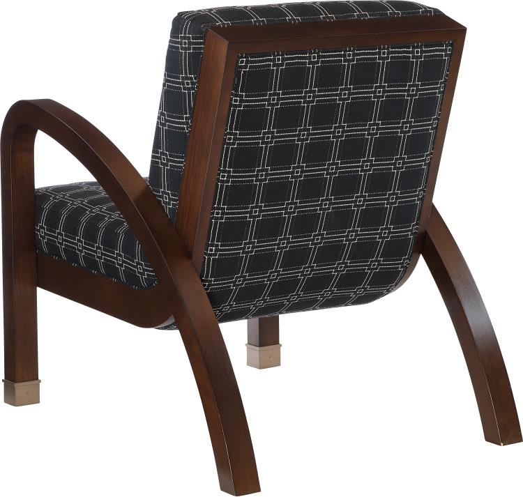 Sinuous Exposed Wood Chair in Honey Leather