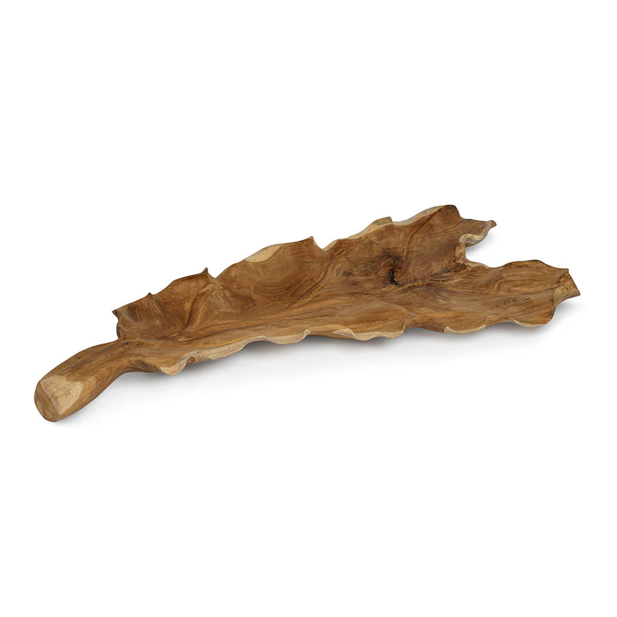 Reclaimed Teak Root Leaf Tray