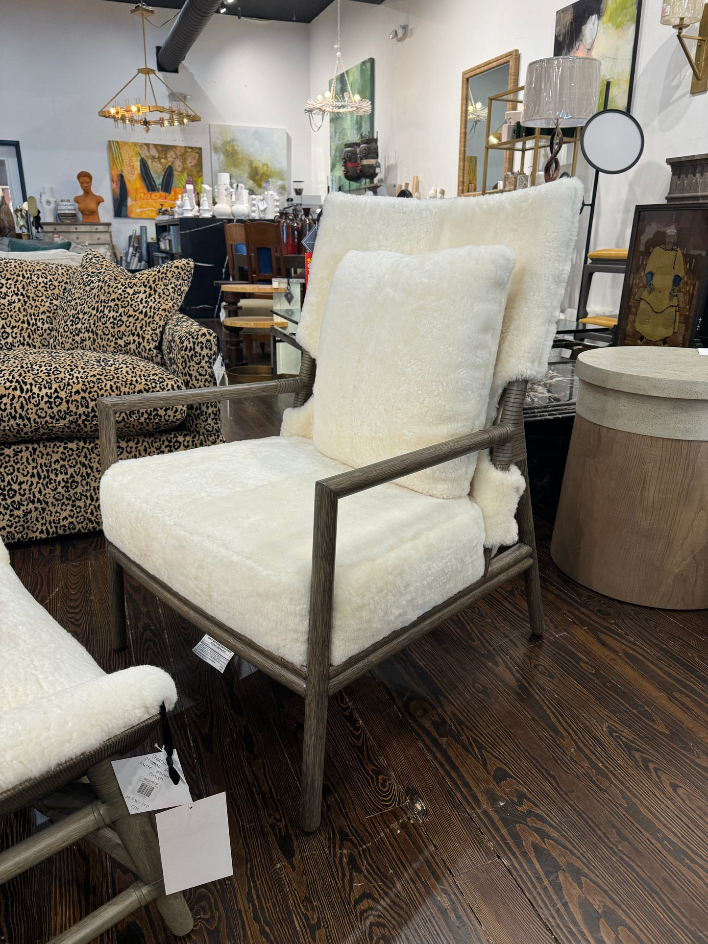 Shearling Lounge Chair in Matte Mineral Finish