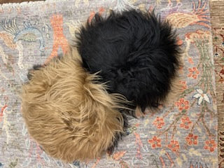 Round Sheepskin Pillow