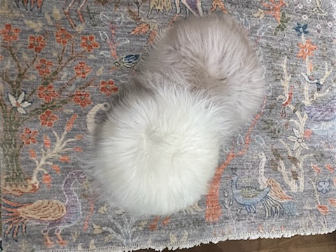 Round Sheepskin Pillow