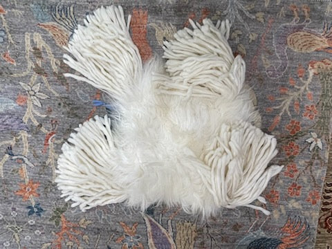 Sheepskin Pillow with Tassels