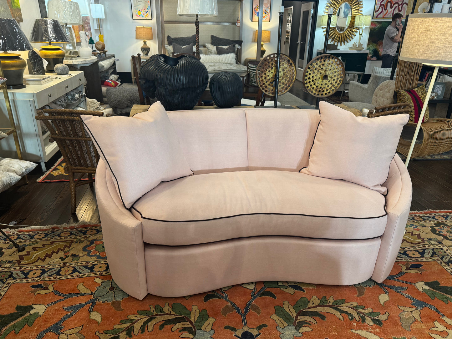 Pink Palace Curved Sofa