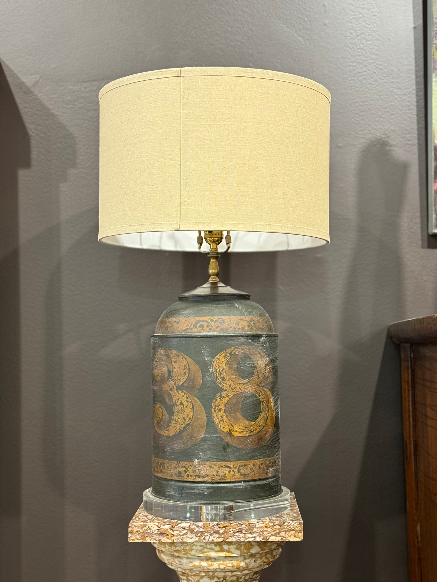 Tea Decanter as Lamp with Lucite Base