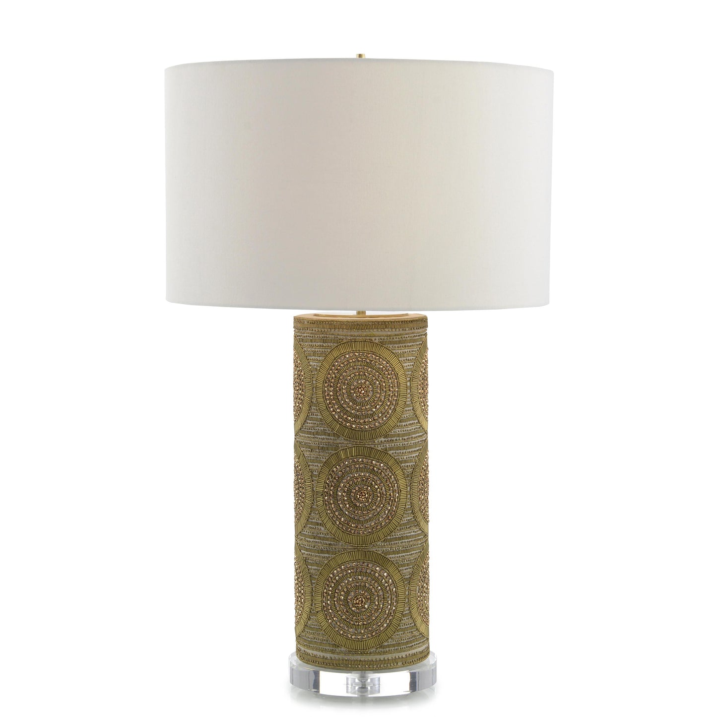 Brass Beaded Table Lamp