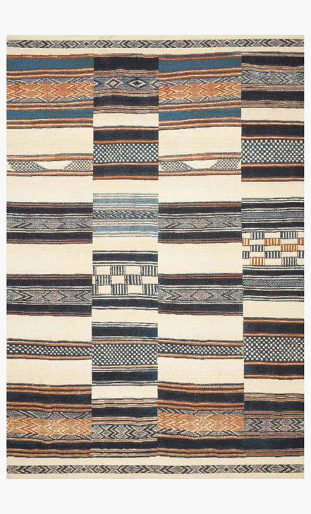 Indoor/Outdoor Rug in Neutral Trival Pattern
