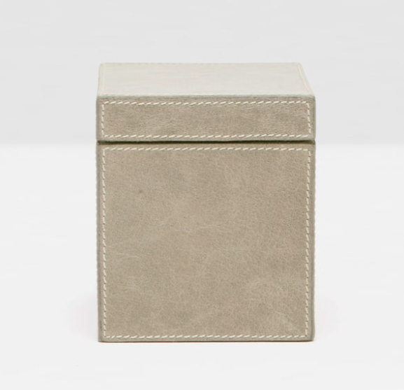 Square Canister, Storm Full-Grain Leather