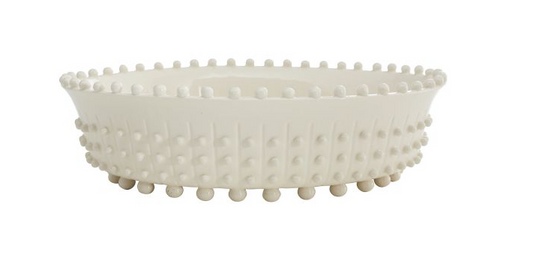 Ivory Centerpiece with Hand-Applied Ceramic Beads
