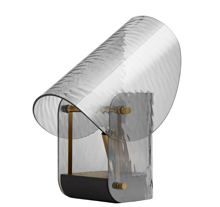 Smokey Glass Bend Lamp