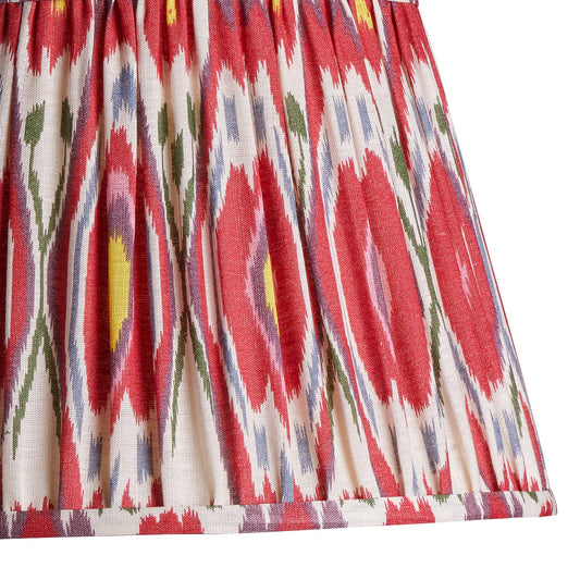 Linen Ikat Pattern Lampshade in Fushcia, 14"