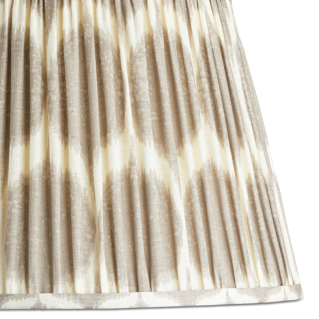 Patterned Pleated Gray Linen Straight Empire Shade 16"