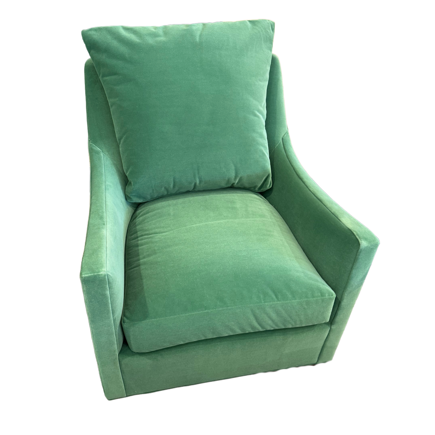 Jules Swivel in Emerald Velvet