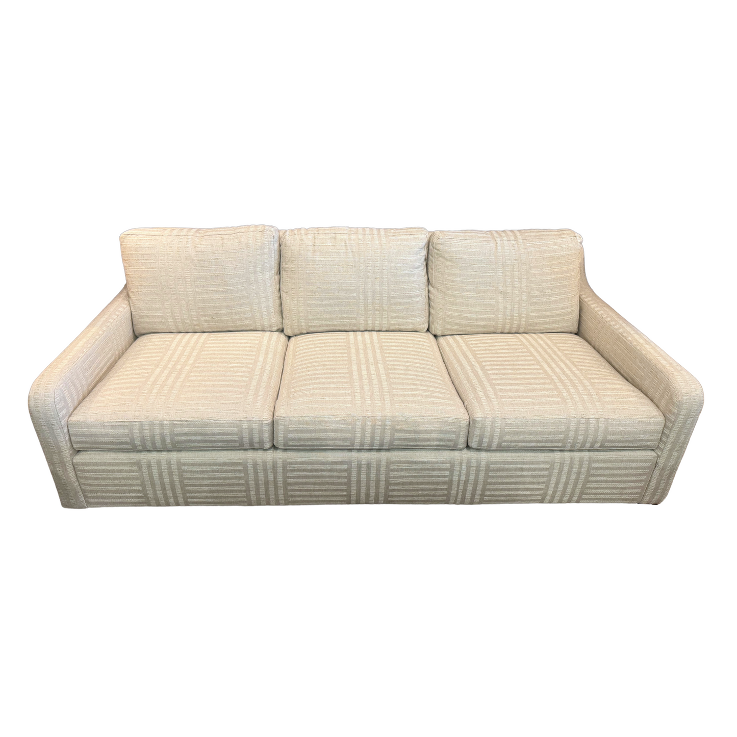 Slope Arm Sofa in Neutral Stripes