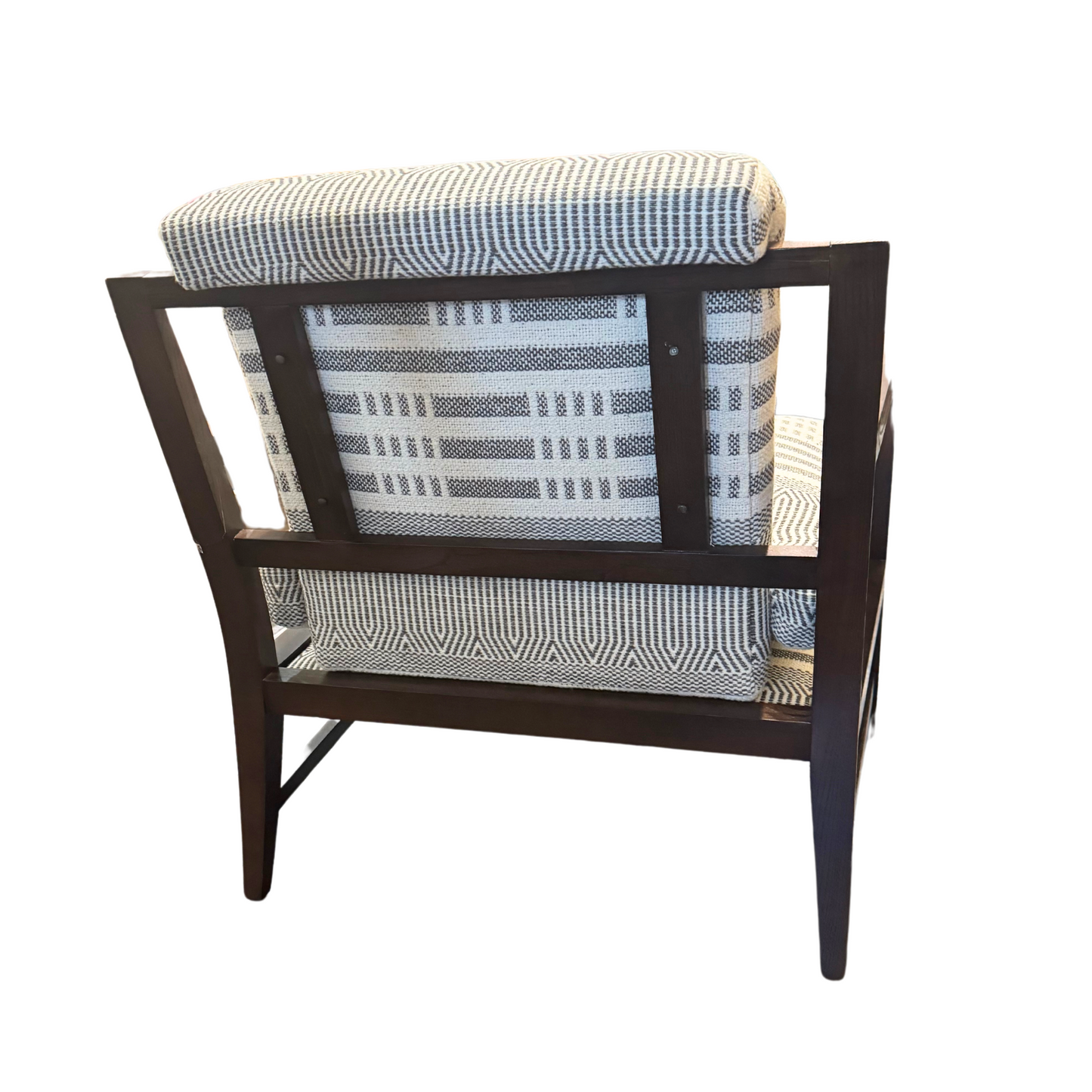 Fold Over Chair in Geometric Stripe + Truffle Finish