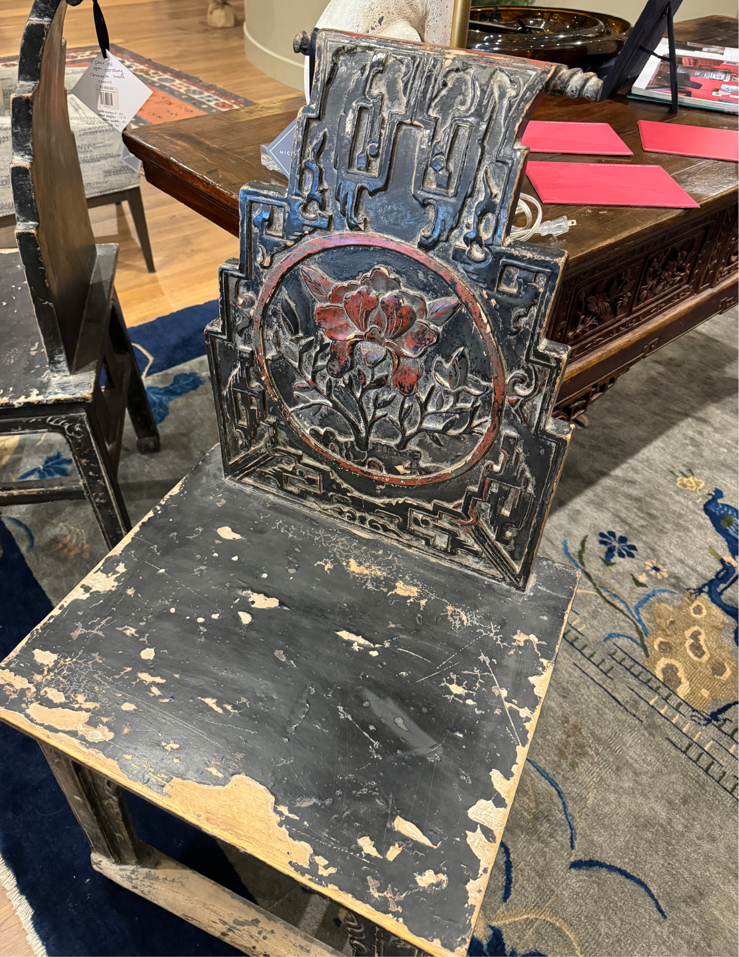 Pair of 18th Century Chinese Hall Chairs