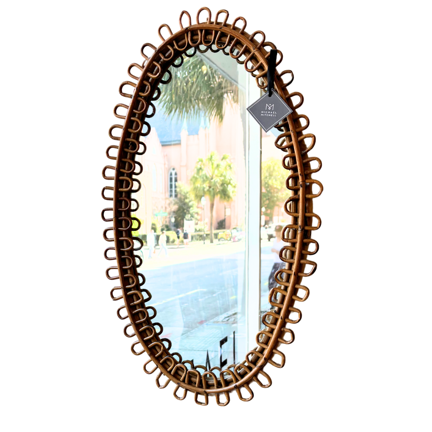 Oval Wicker Mirror