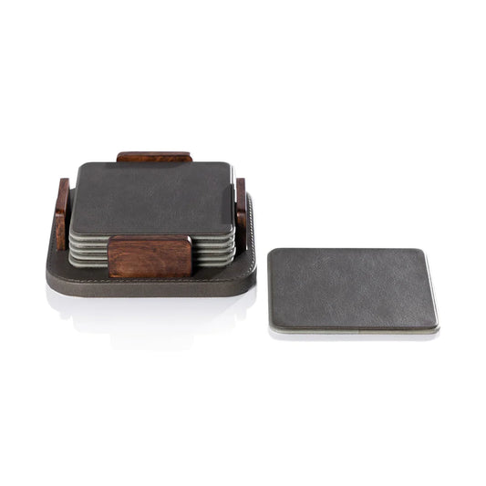 Leather Coasters, Cedar