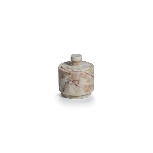 Matte Marble Lidded Jar in Rose