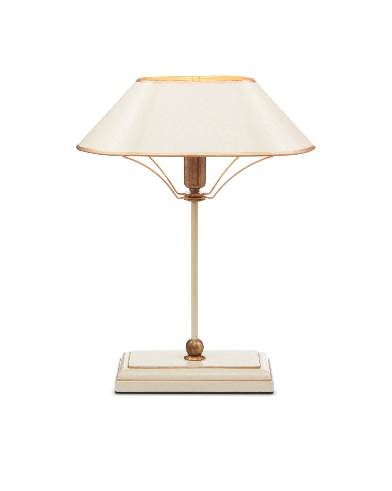 Ivory and Brass Table Lamp