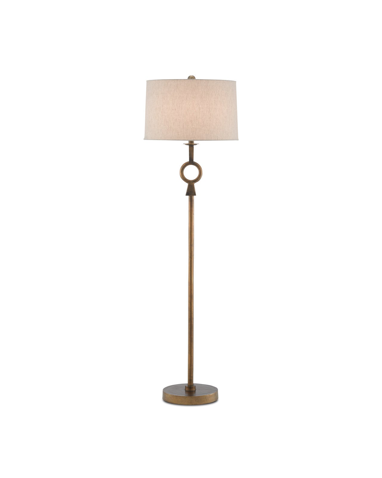 Antique Brass Circlet Floor Lamp