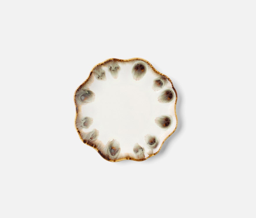 Scalloped Almond and Sage Tableware