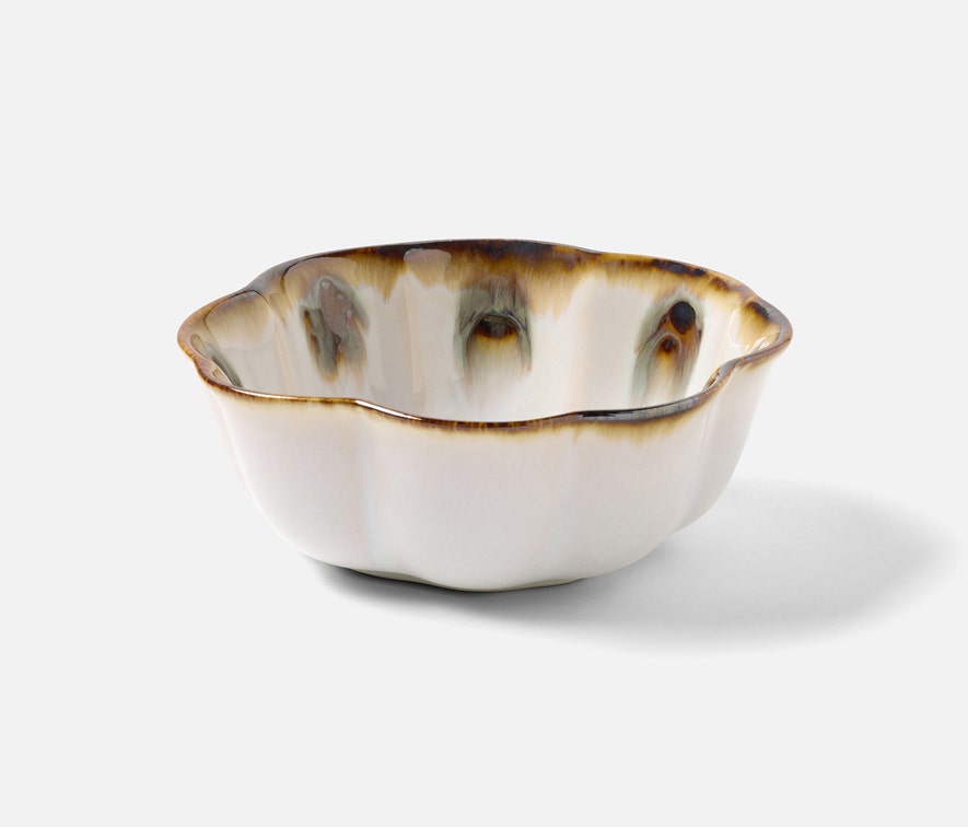 Scalloped Almond and Sage Tableware