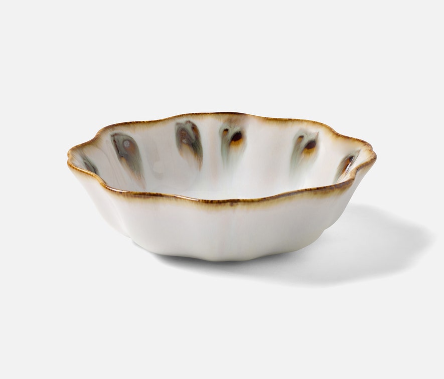Scalloped Almond and Sage Tableware