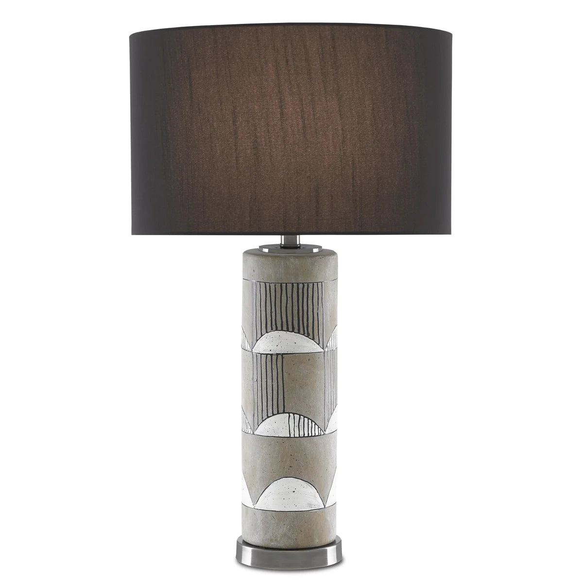 Primitivo Lamp with Black Shantung Shade
